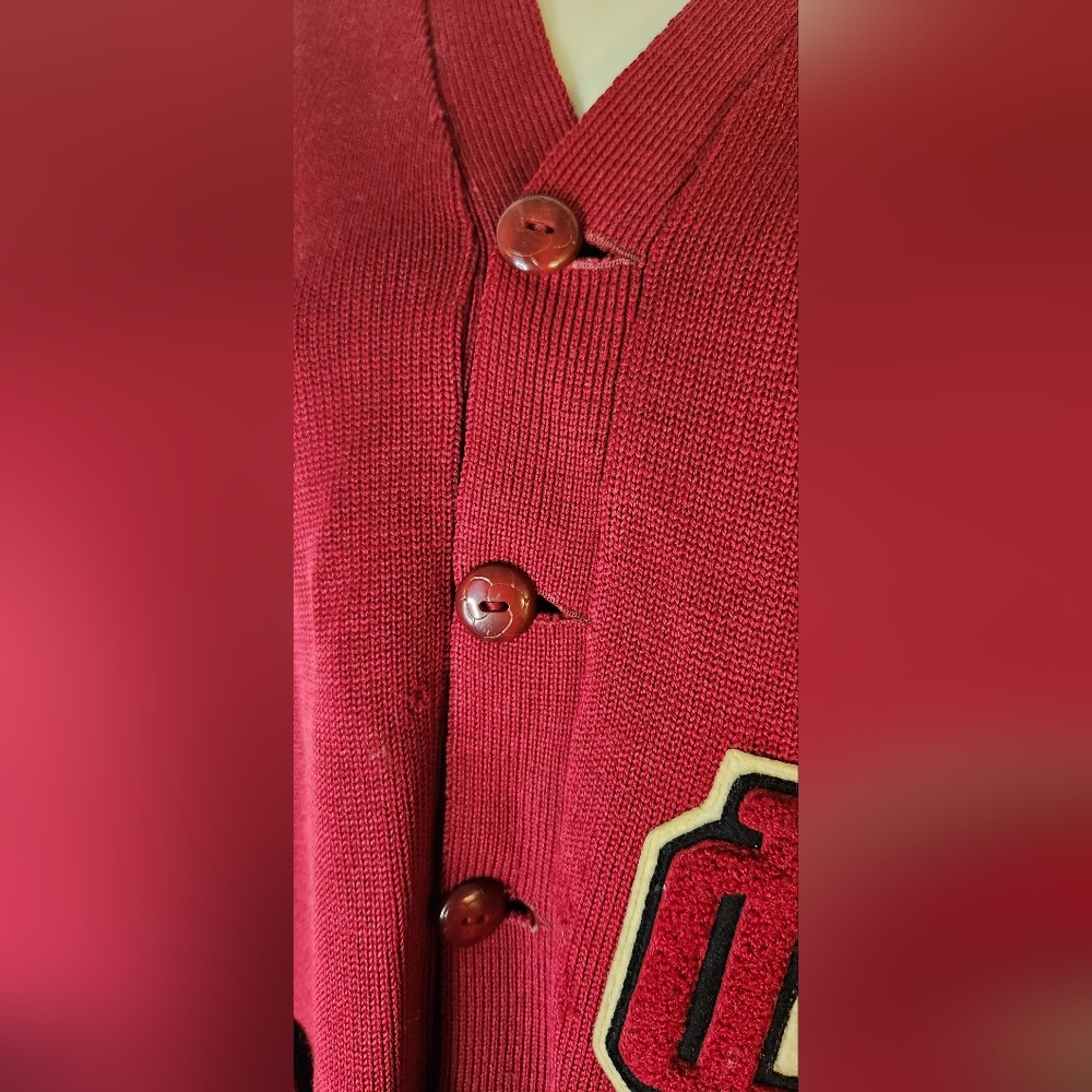 Vintage letterman jacket NC North Central Spokane, wa red black high-school - Picture 3 of 13